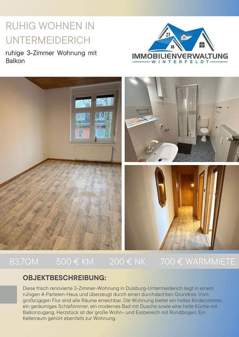 Prenájom bytu 3-izbový 84 m², Duisburg, Severné Porýnie - Westfálsko Prenájom bytu 3-izbový 84 m², Duisburg, Severné Porýnie - Westfálsko