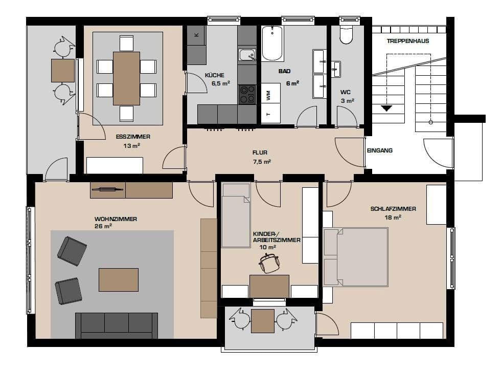 Prenájom bytu 4-izbový 90 m², Biblis, Hesensko Prenájom bytu 4-izbový 90 m², Biblis, Hesensko