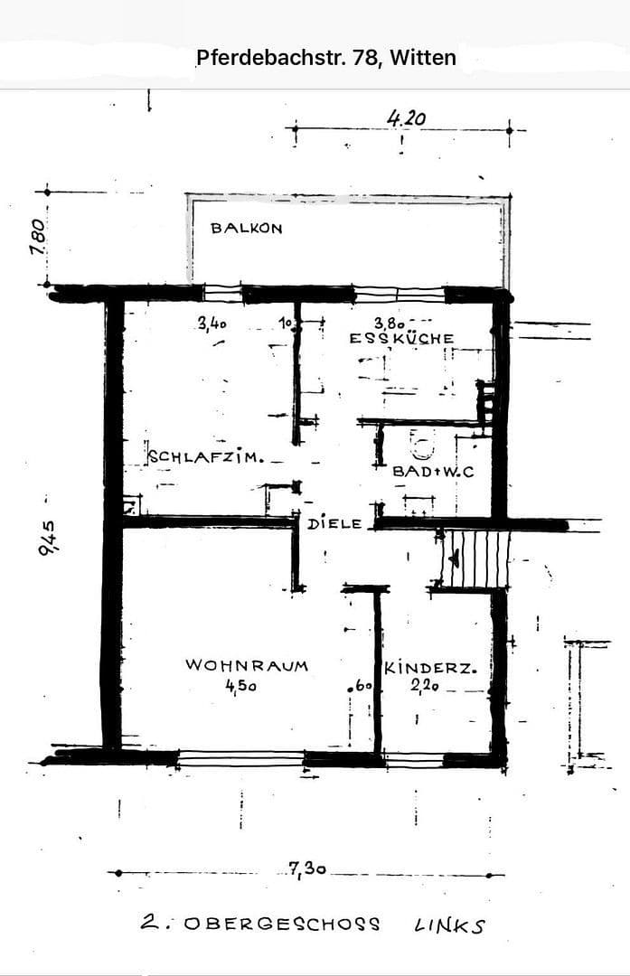 Prenájom bytu 3-izbový 65 m², Pferdebachstr. 78, Witten, Severné Porýnie - Westfálsko Prenájom bytu 3-izbový 65 m², Pferdebachstr. 78, Witten, Severné Porýnie - Westfálsko