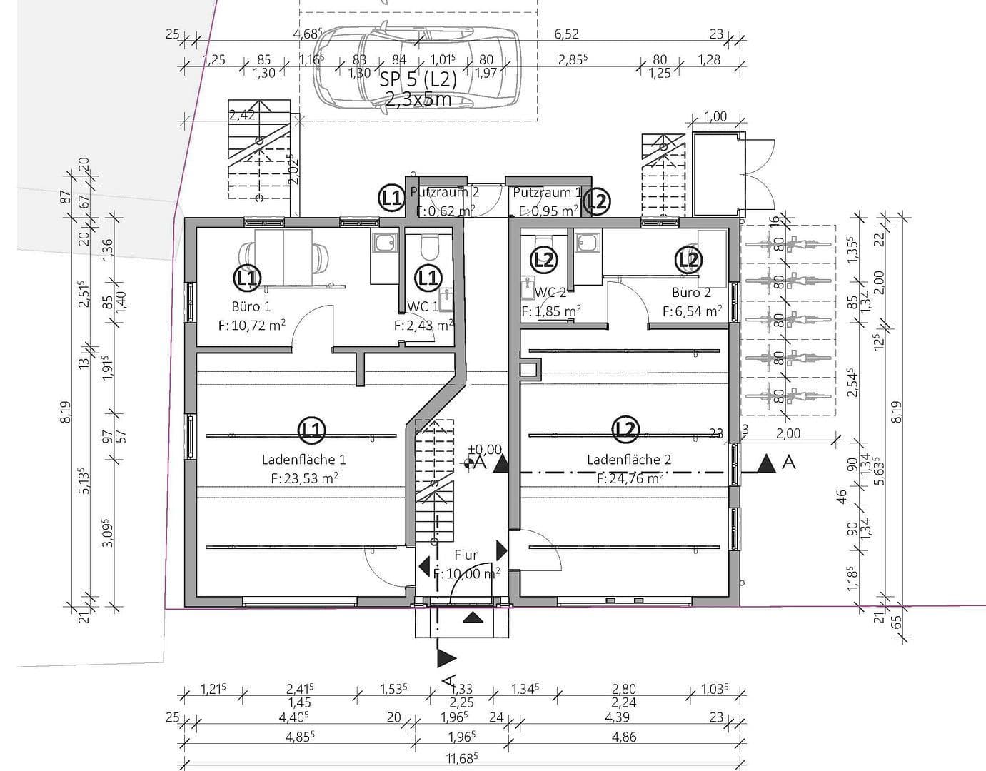 Prenájom nebytového priestoru 34 m², Braunstraße 23, Michelstadt, Hesensko Prenájom nebytového priestoru 34 m², Braunstraße 23, Michelstadt, Hesensko