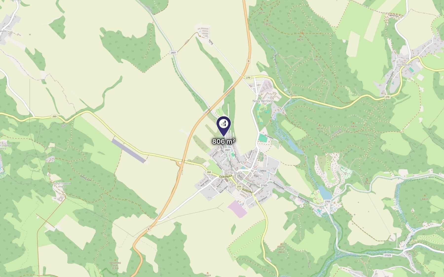 Predaj pozemku 806 m², Dubá, Liberecký kraj Predaj pozemku 806 m², Dubá, Liberecký kraj