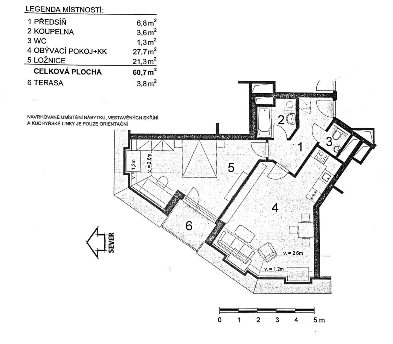 Prenájom bytu 2-izbový 62 m², Komořanská, Praha, Praha Prenájom bytu 2-izbový 62 m², Komořanská, Praha, Praha