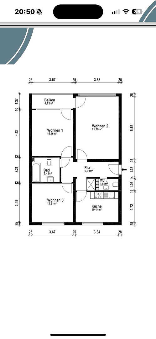 Prenájom bytu 13 m², Insterburgerstraße 39 a, Karlsruhe, Bádensko-Wurttembersko Prenájom bytu 13 m², Insterburgerstraße 39 a, Karlsruhe, Bádensko-Wurttembersko