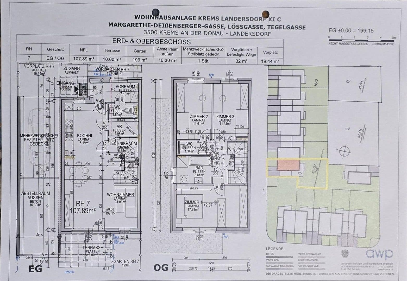 Predaj domu 108 m², pozemek 199 m², Margarethe-Deißenberger-Gasse 2, Krems an der Donau, Dolné Rakúsko Predaj domu 108 m², pozemek 199 m², Margarethe-Deißenberger-Gasse 2, Krems an der Donau, Dolné Rakúsko