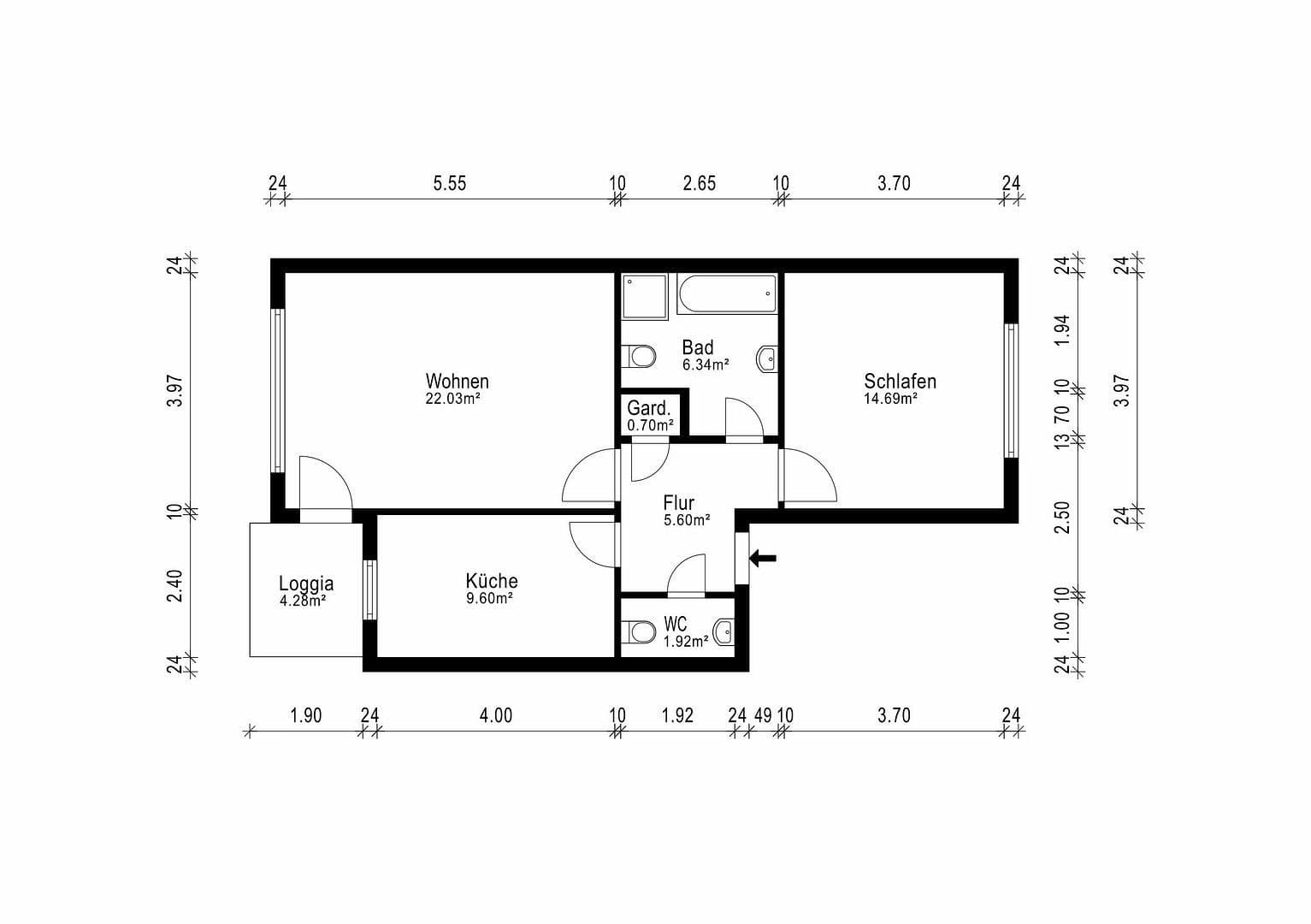 Predaj bytu 2-izbový 63 m², Hamm, Severné Porýnie - Westfálsko Predaj bytu 2-izbový 63 m², Hamm, Severné Porýnie - Westfálsko