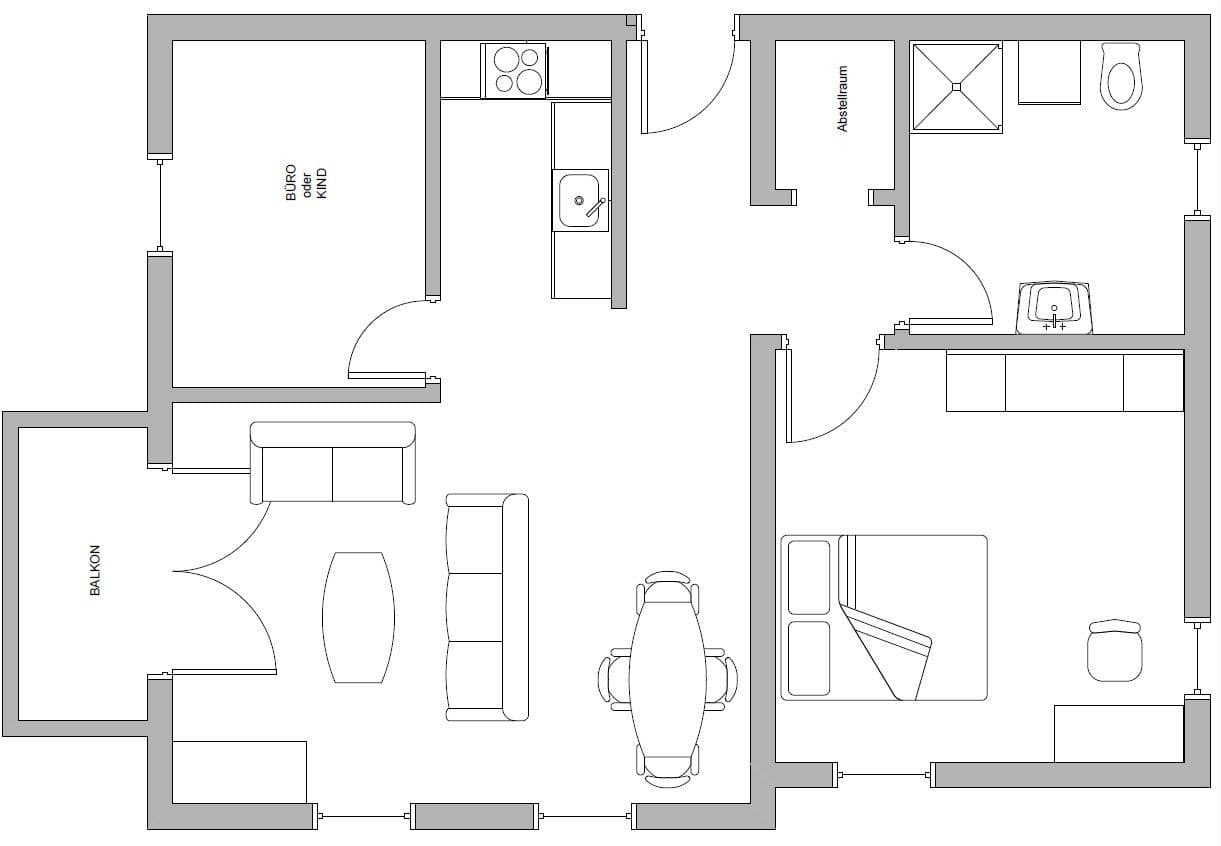 Prenájom bytu 3-izbový 69 m², Niedermenniger Str. 65, Konz, Porýnie-Falcko Prenájom bytu 3-izbový 69 m², Niedermenniger Str. 65, Konz, Porýnie-Falcko