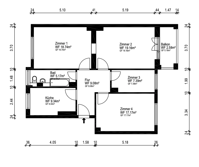 Predaj bytu 3-izbový 91 m², Berlin, Berlín Predaj bytu 3-izbový 91 m², Berlin, Berlín