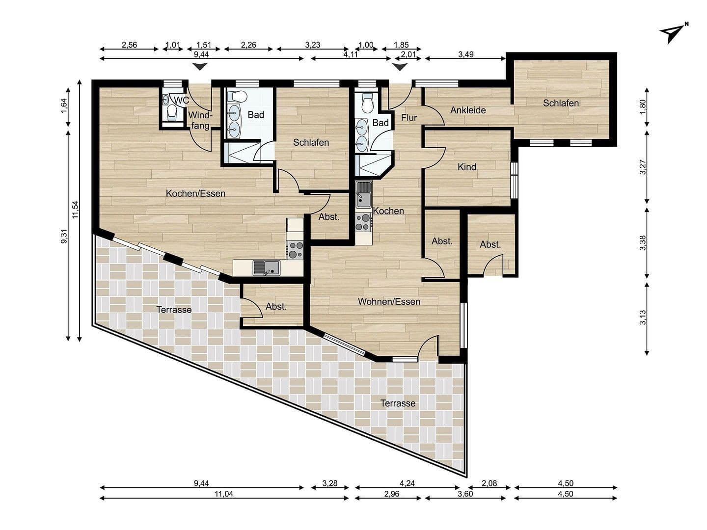 Predaj bytu 2-izbový 84 m², Am Fridericussiel 20, Norden, Dolné Sasko Predaj bytu 2-izbový 84 m², Am Fridericussiel 20, Norden, Dolné Sasko