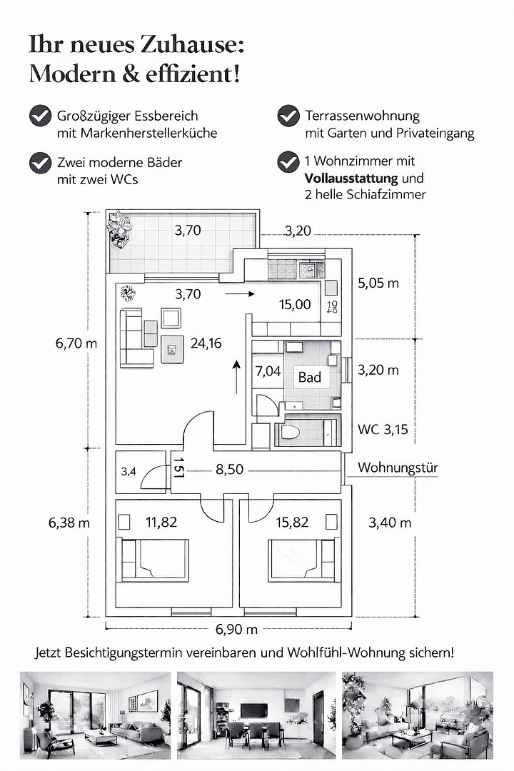 Predaj bytu 3-izbový 90 m², Steinenbronn, Bádensko-Wurttembersko Predaj bytu 3-izbový 90 m², Steinenbronn, Bádensko-Wurttembersko