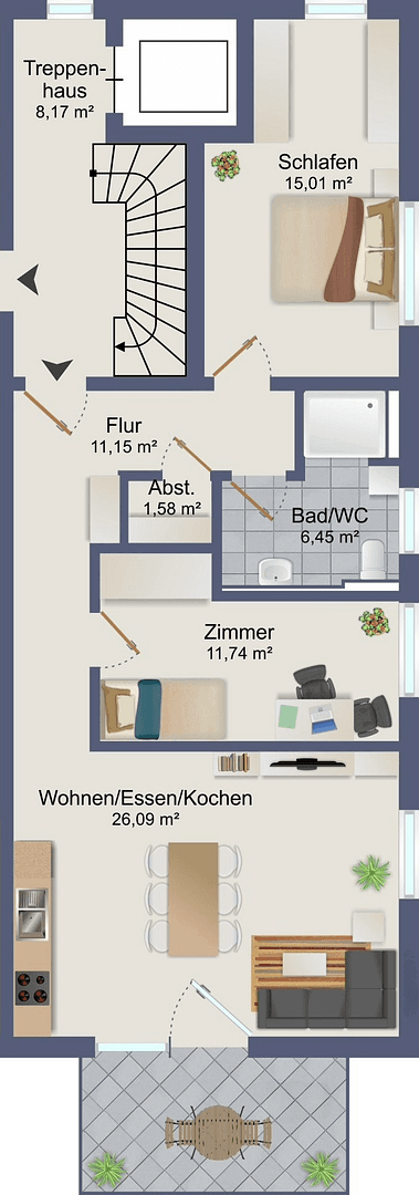 Predaj bytu 3-izbový 76 m², Gäustraße 24, Rottenburg am Neckar, Bádensko-Wurttembersko Predaj bytu 3-izbový 76 m², Gäustraße 24, Rottenburg am Neckar, Bádensko-Wurttembersko