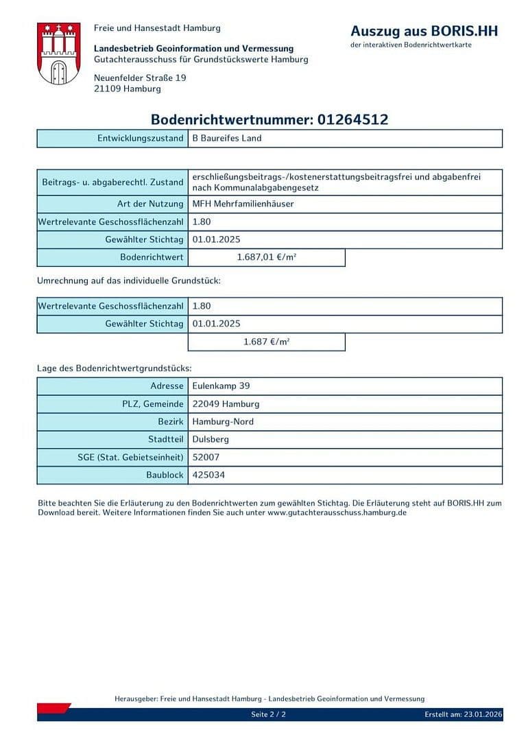 Predaj bytu 1-izbový 42 m², Eulenkamp 54, Hamburg, Hamburg Predaj bytu 1-izbový 42 m², Eulenkamp 54, Hamburg, Hamburg