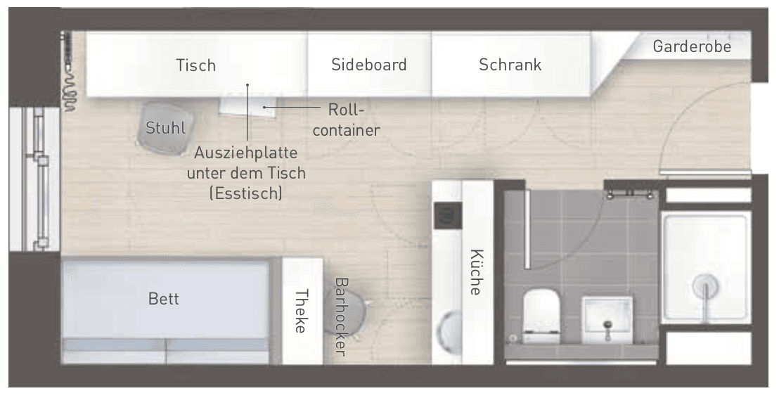 Prenájom bytu 1-izbový 20 m², Koloniestr 11-12, Berlin, Berlín Prenájom bytu 1-izbový 20 m², Koloniestr 11-12, Berlin, Berlín