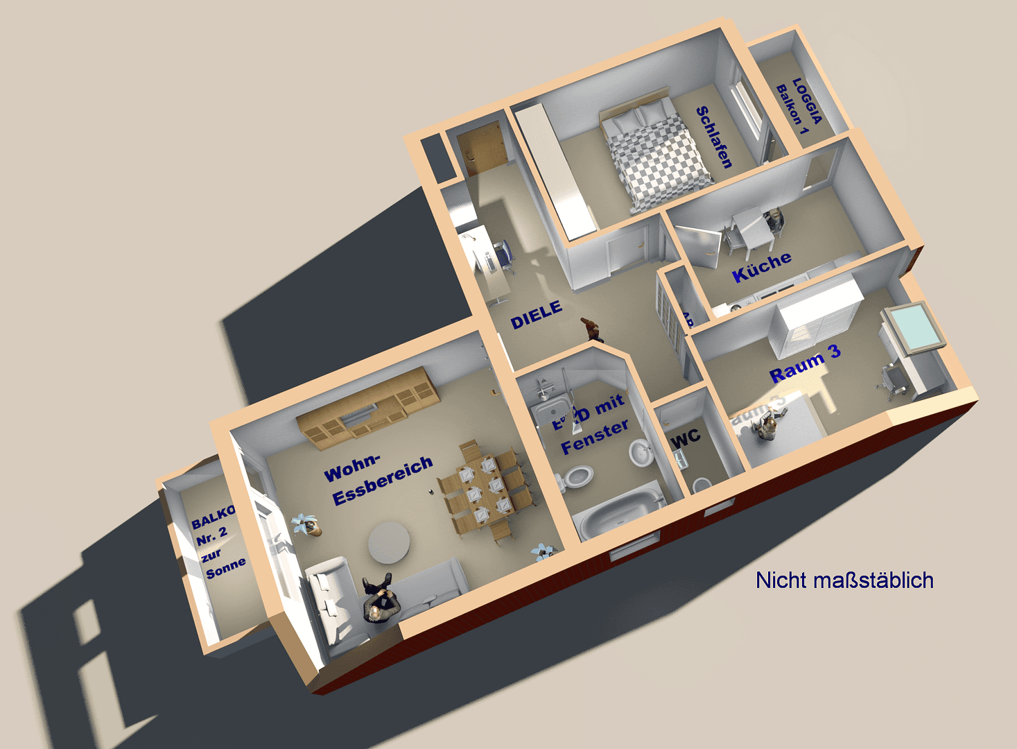 Prenájom bytu 3-izbový 84 m², Bergheim, Severné Porýnie - Westfálsko Prenájom bytu 3-izbový 84 m², Bergheim, Severné Porýnie - Westfálsko