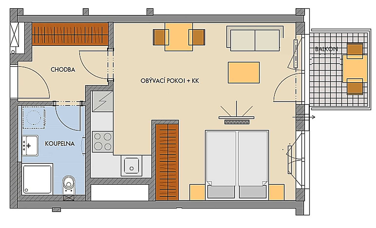 Prenájom bytu 1-izbový 38 m², Nádražní, Kralupy nad Vltavou, Středočeský kraj Prenájom bytu 1-izbový 38 m², Nádražní, Kralupy nad Vltavou, Středočeský kraj