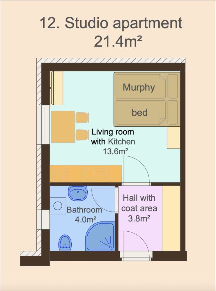 Prenájom bytu 21 m², Zbraslavská, Praha, Praha Prenájom bytu 21 m², Zbraslavská, Praha, Praha