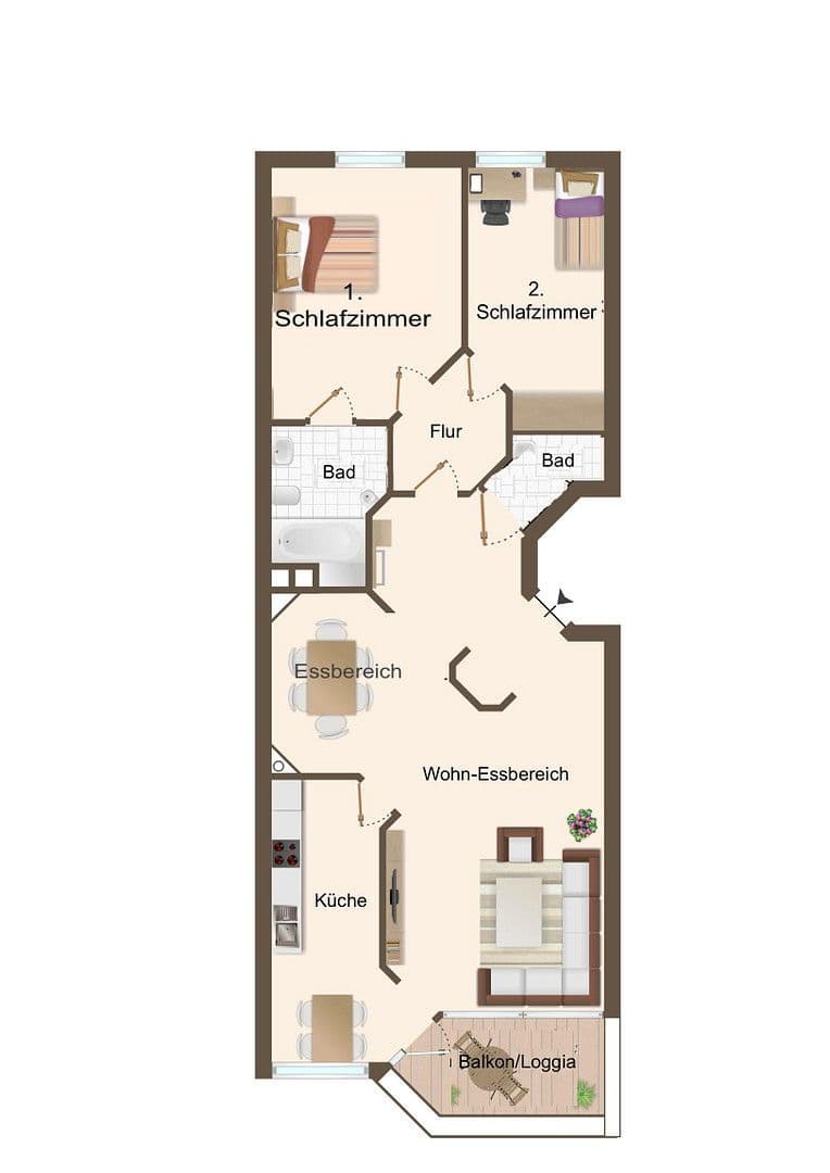 Prenájom bytu 3-izbový 91 m², Herderweg 1A, Wesel, Severné Porýnie - Westfálsko Prenájom bytu 3-izbový 91 m², Herderweg 1A, Wesel, Severné Porýnie - Westfálsko