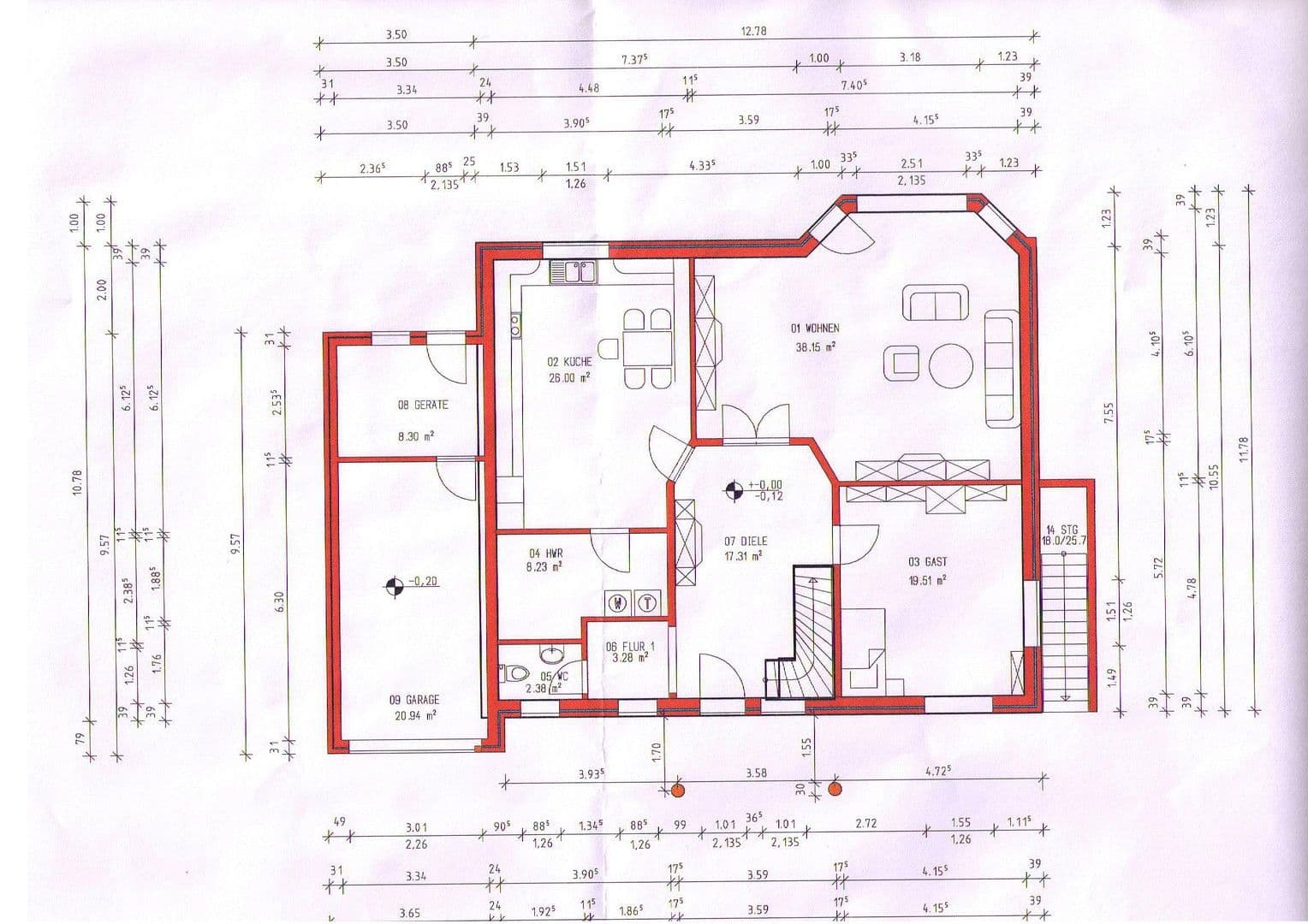 Predaj domu 221 m², pozemek 2.005 m², Quakenbrück, Dolné Sasko Predaj domu 221 m², pozemek 2.005 m², Quakenbrück, Dolné Sasko