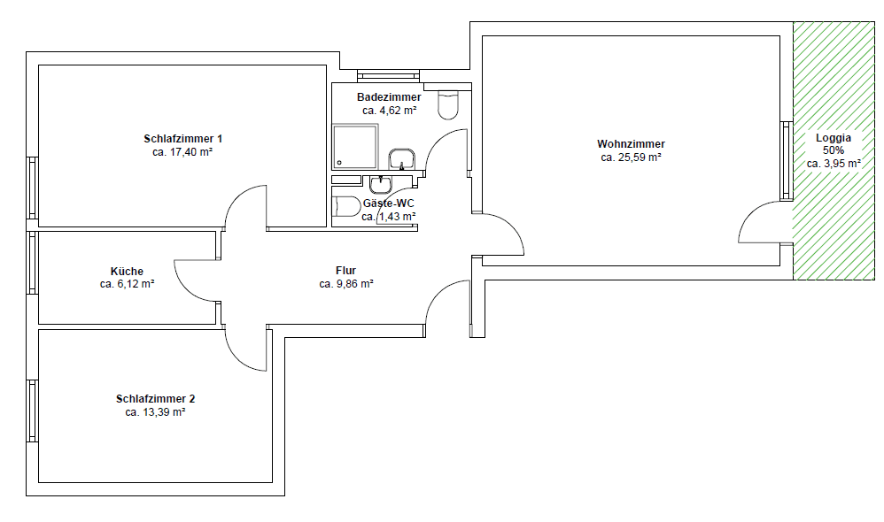 Prenájom bytu 3-izbový 82 m², Spandauer Straße 2, Regensburg, Bavorsko Prenájom bytu 3-izbový 82 m², Spandauer Straße 2, Regensburg, Bavorsko
