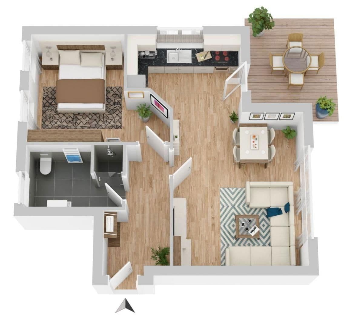 Prenájom bytu 2-izbový 63 m², Berliner Straße 32, Nordhorn, Dolné Sasko Prenájom bytu 2-izbový 63 m², Berliner Straße 32, Nordhorn, Dolné Sasko
