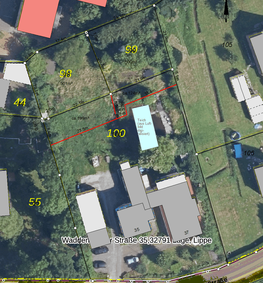 Predaj pozemku 650 m², Waddenhauser Str. 35, Lage, Severné Porýnie - Westfálsko Predaj pozemku 650 m², Waddenhauser Str. 35, Lage, Severné Porýnie - Westfálsko