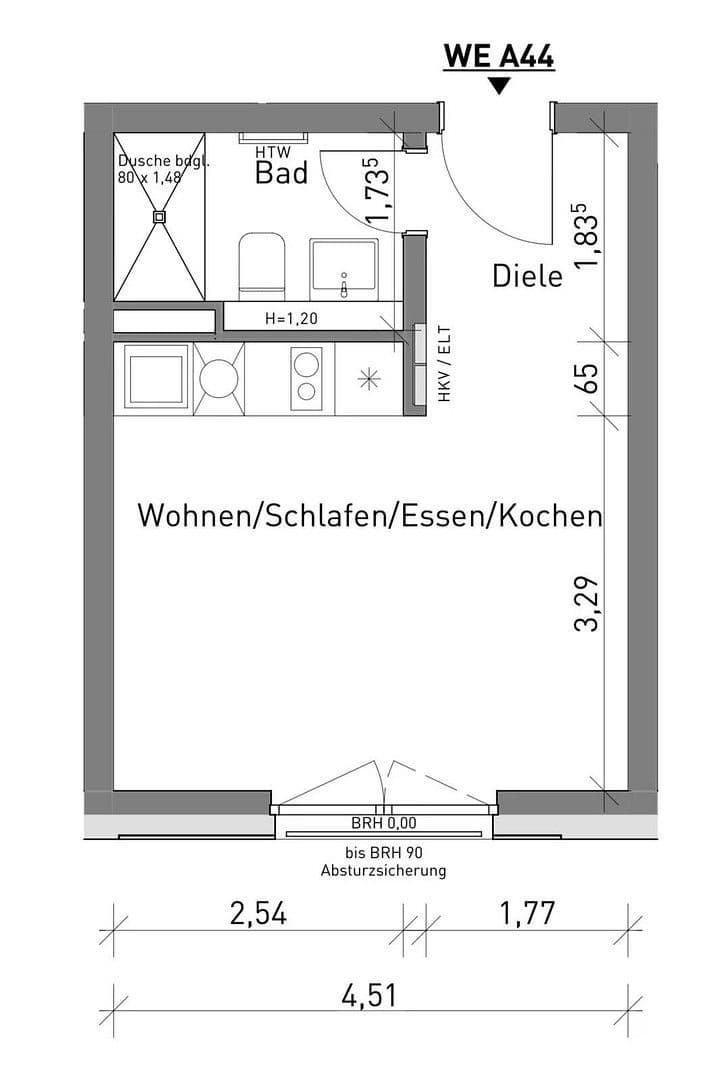 Prenájom bytu 1-izbový 26 m², Maximilianstr. 43, Nürnberg, Bavorsko Prenájom bytu 1-izbový 26 m², Maximilianstr. 43, Nürnberg, Bavorsko