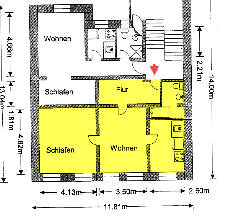 Prenájom bytu 2-izbový 60 m², Krölstr. 21, Görlitz, Sasko Prenájom bytu 2-izbový 60 m², Krölstr. 21, Görlitz, Sasko