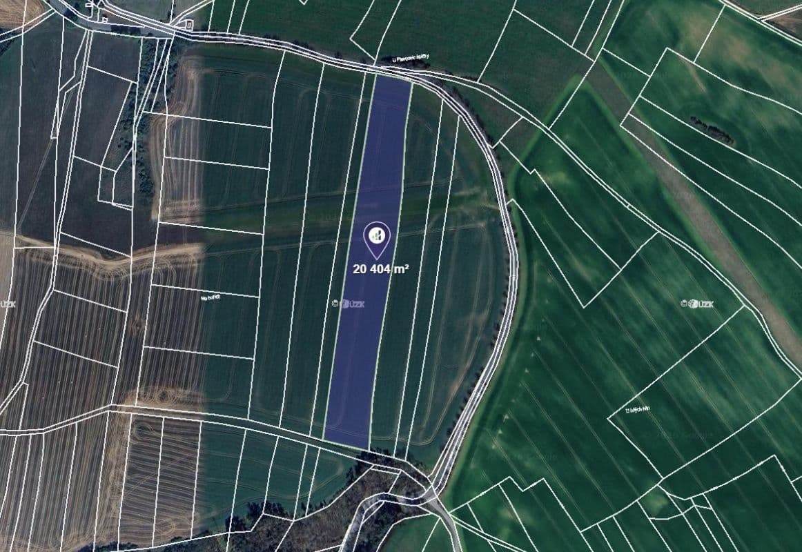 Predaj pozemku 20.404 m², Hudlice, Středočeský kraj Predaj pozemku 20.404 m², Hudlice, Středočeský kraj
