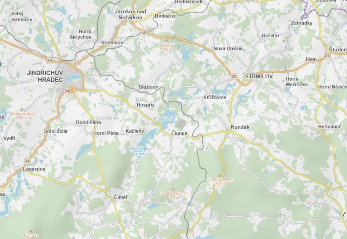 Predaj pozemku 13.272 m², Kunžak, Jihočeský kraj Predaj pozemku 13.272 m², Kunžak, Jihočeský kraj