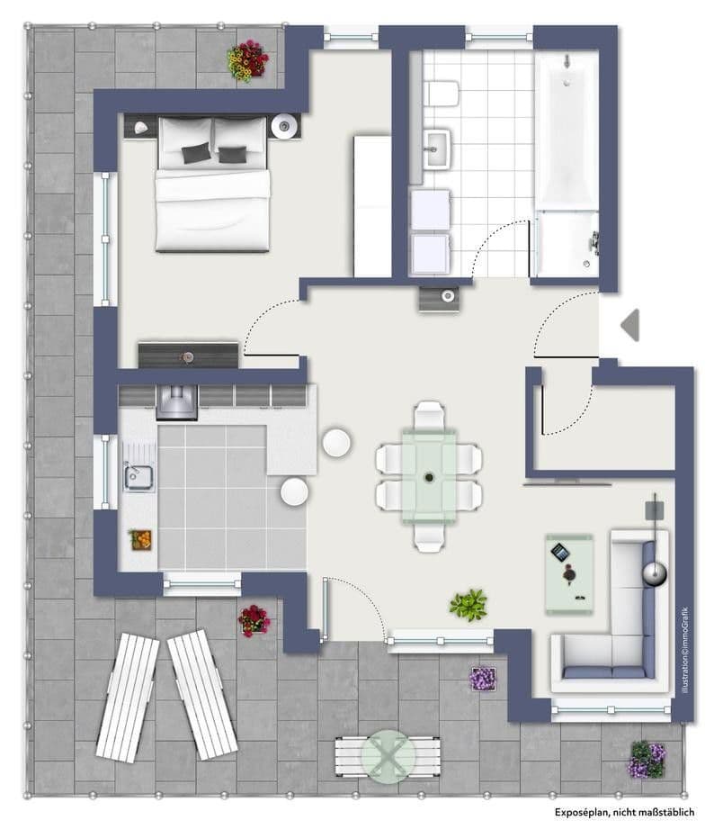 Prenájom bytu 2-izbový 74 m², Tannenstraße 36a, Dietzenbach, Hesensko Prenájom bytu 2-izbový 74 m², Tannenstraße 36a, Dietzenbach, Hesensko