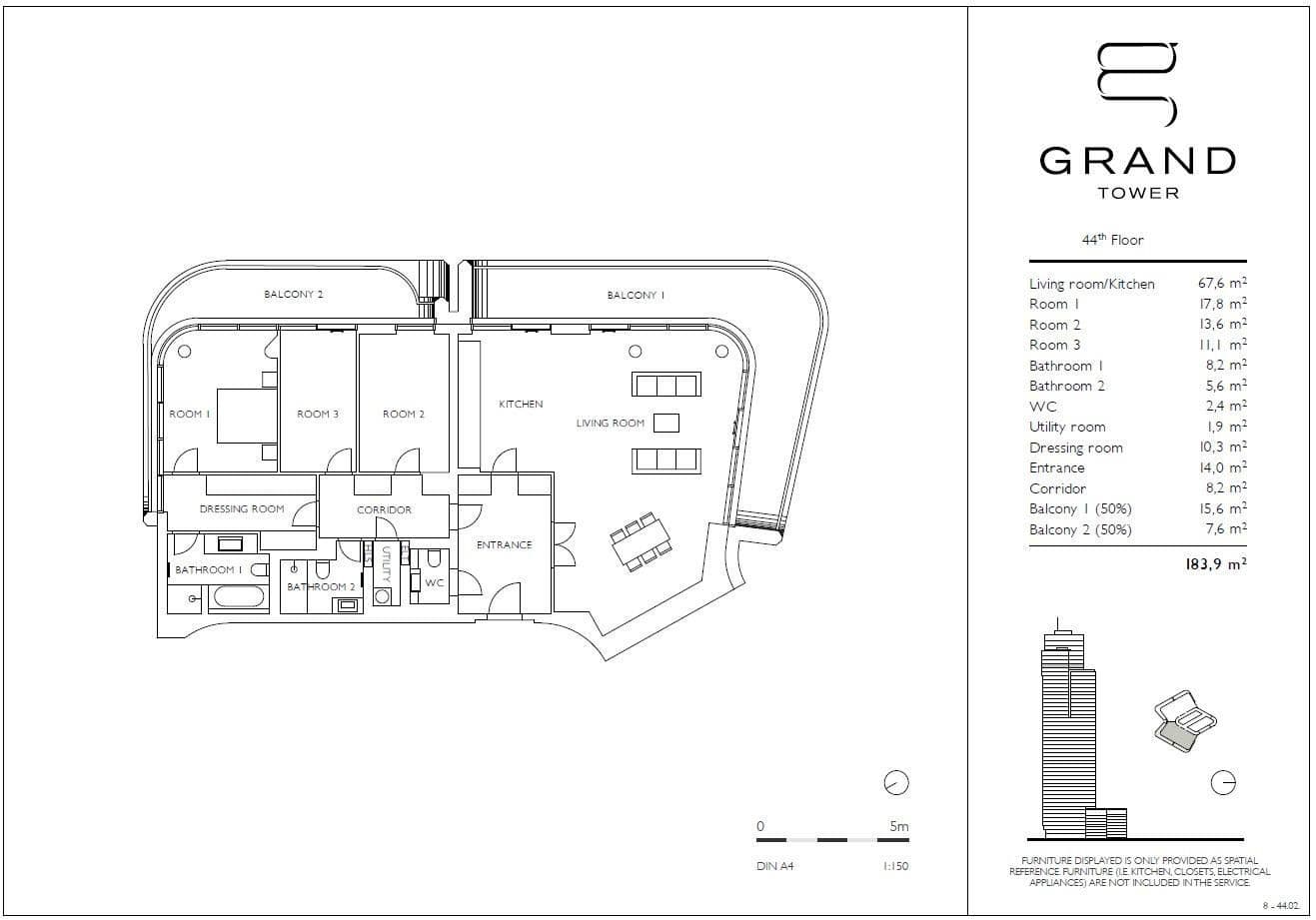 Prenájom bytu 4-izbový 184 m², Europa-Allee 2, Frankfurt am Main, Hesensko Prenájom bytu 4-izbový 184 m², Europa-Allee 2, Frankfurt am Main, Hesensko