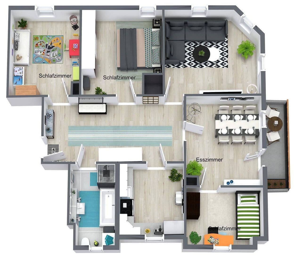Prenájom bytu 5-izbový 107 m², Chemnitzer Str. 72, Meerane, Sasko Prenájom bytu 5-izbový 107 m², Chemnitzer Str. 72, Meerane, Sasko