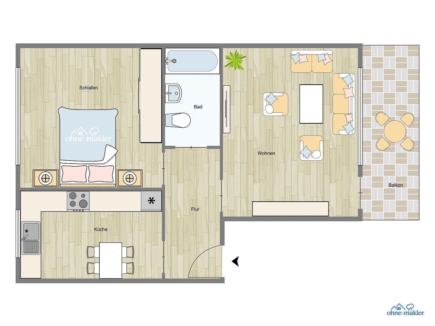 Prenájom bytu 2-izbový 54 m², Hohenzollernstraße 262, Mönchengladbach, Severné Porýnie - Westfálsko Prenájom bytu 2-izbový 54 m², Hohenzollernstraße 262, Mönchengladbach, Severné Porýnie - Westfálsko