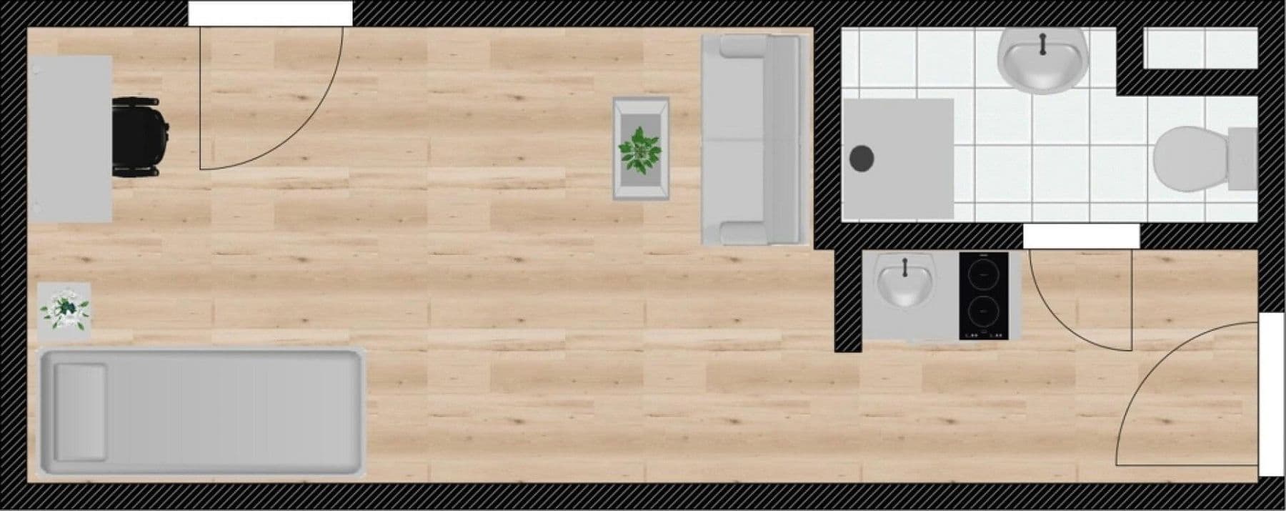 Prenájom bytu 1-izbový 20 m², Neuburger Straße 31a, Passau, Bavorsko Prenájom bytu 1-izbový 20 m², Neuburger Straße 31a, Passau, Bavorsko