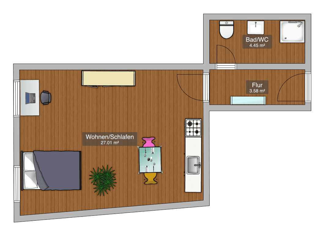 Prenájom bytu 1-izbový 35 m², Fürstenstraße 8, Straubing, Bavorsko Prenájom bytu 1-izbový 35 m², Fürstenstraße 8, Straubing, Bavorsko
