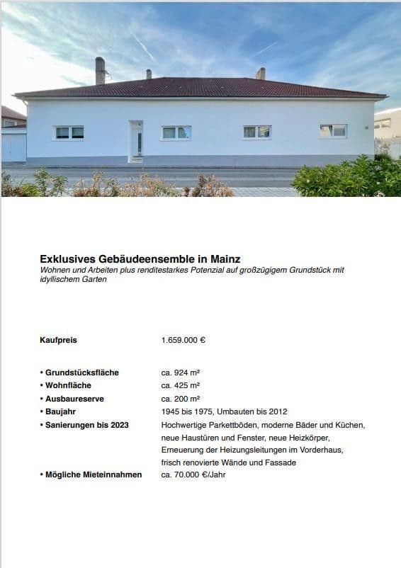 Predaj domu 425 m², pozemek 924 m², Mainz, Porýnie-Falcko Predaj domu 425 m², pozemek 924 m², Mainz, Porýnie-Falcko