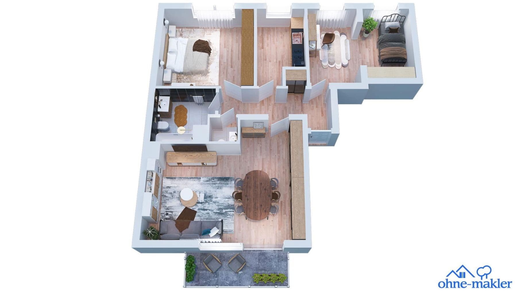 Prenájom bytu 3-izbový 91 m², Bremen, Brémy Prenájom bytu 3-izbový 91 m², Bremen, Brémy