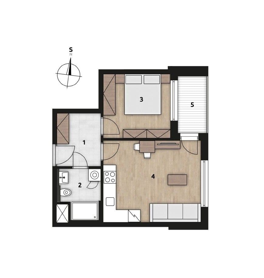 Prenájom bytu 2-izbový 45 m², Fabiánové, Praha, Praha Prenájom bytu 2-izbový 45 m², Fabiánové, Praha, Praha