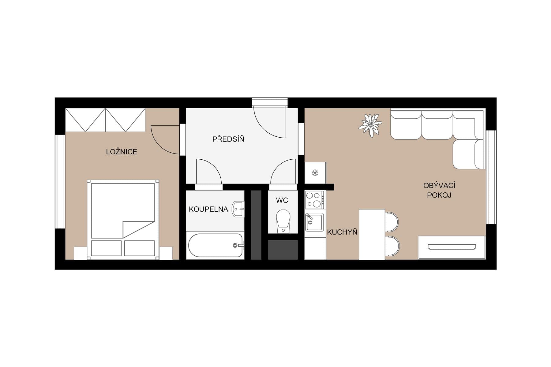 Predaj bytu 1-izbový 41 m², Sídliště, Cvikov, Liberecký kraj Predaj bytu 1-izbový 41 m², Sídliště, Cvikov, Liberecký kraj