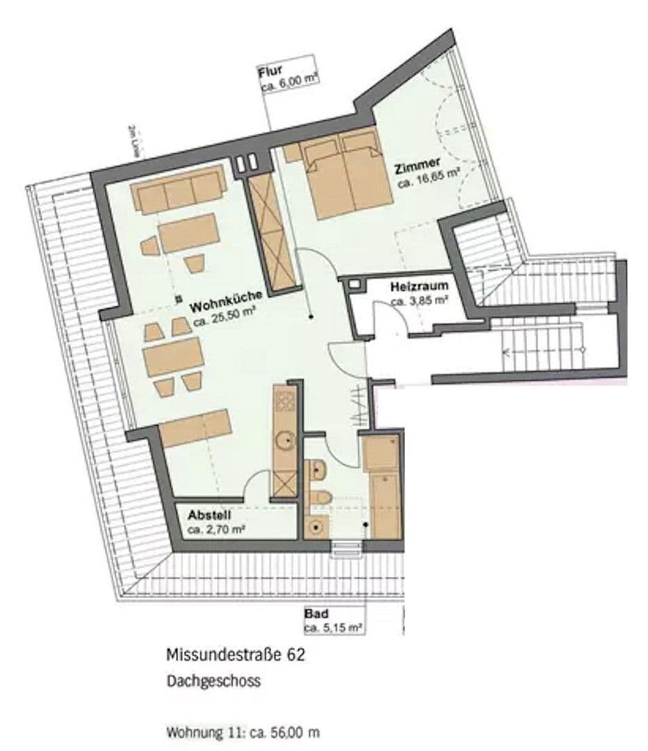 Prenájom bytu 2-izbový 56 m², Missundestrasse 62, Dortmund, Severné Porýnie - Westfálsko Prenájom bytu 2-izbový 56 m², Missundestrasse 62, Dortmund, Severné Porýnie - Westfálsko