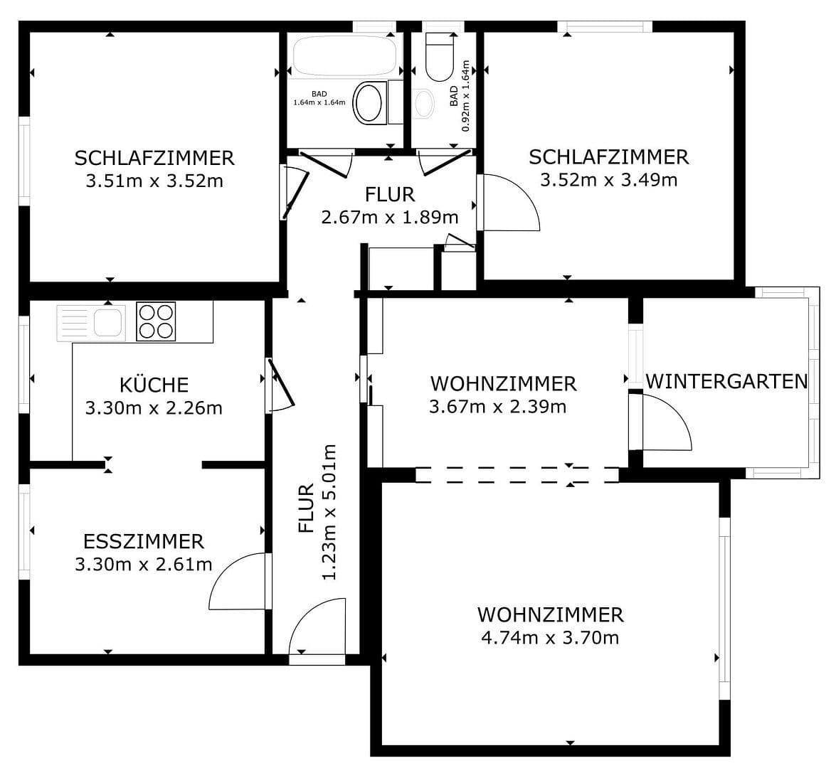 Predaj bytu 4-izbový 82 m², Graubündener Straße 61, Bremen, Brémy Predaj bytu 4-izbový 82 m², Graubündener Straße 61, Bremen, Brémy