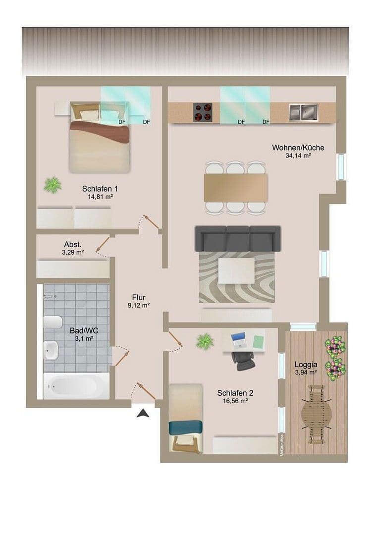 Prenájom bytu 3-izbový 91 m², Kieselbronn, Bádensko-Wurttembersko Prenájom bytu 3-izbový 91 m², Kieselbronn, Bádensko-Wurttembersko