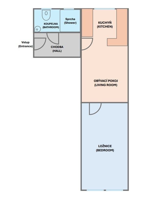 Prenájom bytu 2-izbový 41 m², Oldřichova, Praha, Praha Prenájom bytu 2-izbový 41 m², Oldřichova, Praha, Praha