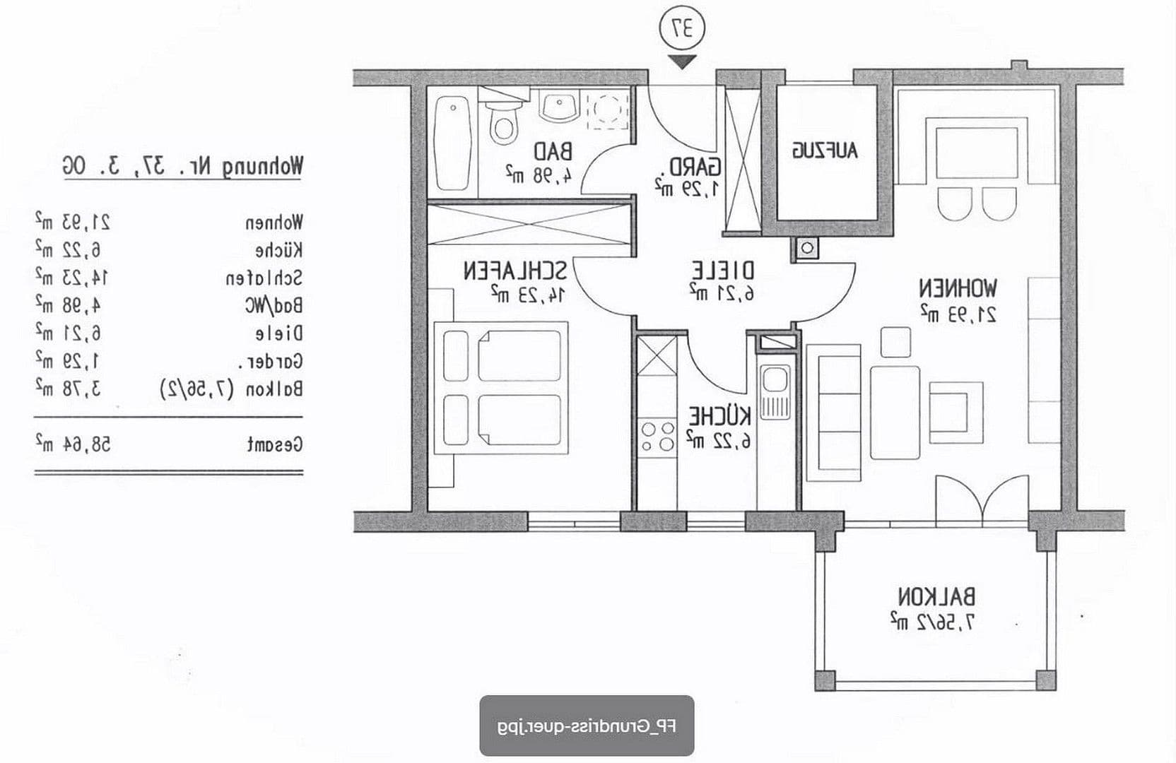 Prenájom bytu 2-izbový 45 m², Hertleinstraße 22, Erlangen, Bavorsko Prenájom bytu 2-izbový 45 m², Hertleinstraße 22, Erlangen, Bavorsko