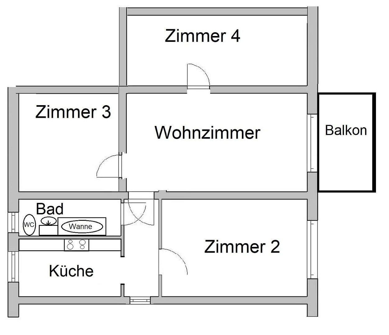 Prenájom bytu 4-izbový 71 m², Brunnenstraße 16, Bad Düben, Sasko Prenájom bytu 4-izbový 71 m², Brunnenstraße 16, Bad Düben, Sasko