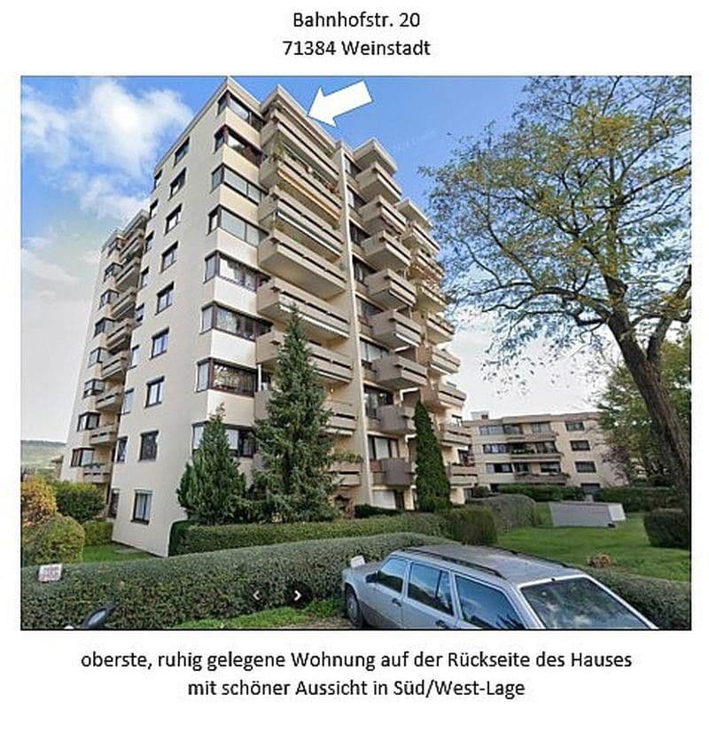 Prenájom bytu 3-izbový 77 m², Bahnhofstr. 20, Weinstadt, Bádensko-Wurttembersko Prenájom bytu 3-izbový 77 m², Bahnhofstr. 20, Weinstadt, Bádensko-Wurttembersko