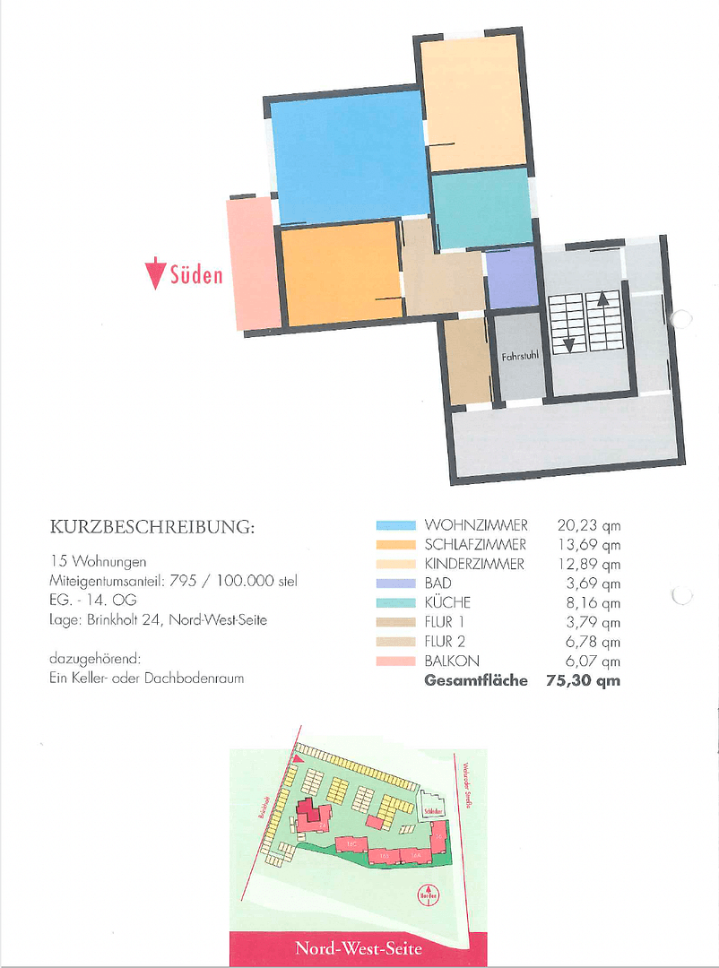 Predaj bytu 3-izbový 76 m², Brinkholt 17, Langenhagen, Dolné Sasko Predaj bytu 3-izbový 76 m², Brinkholt 17, Langenhagen, Dolné Sasko