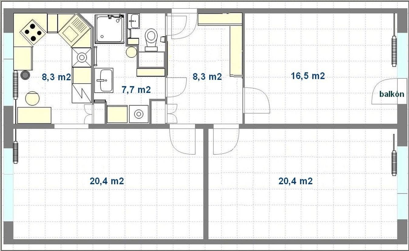 Predaj bytu 3-izbový 83 m², Pražská tř., České Budějovice, Jihočeský kraj Predaj bytu 3-izbový 83 m², Pražská tř., České Budějovice, Jihočeský kraj