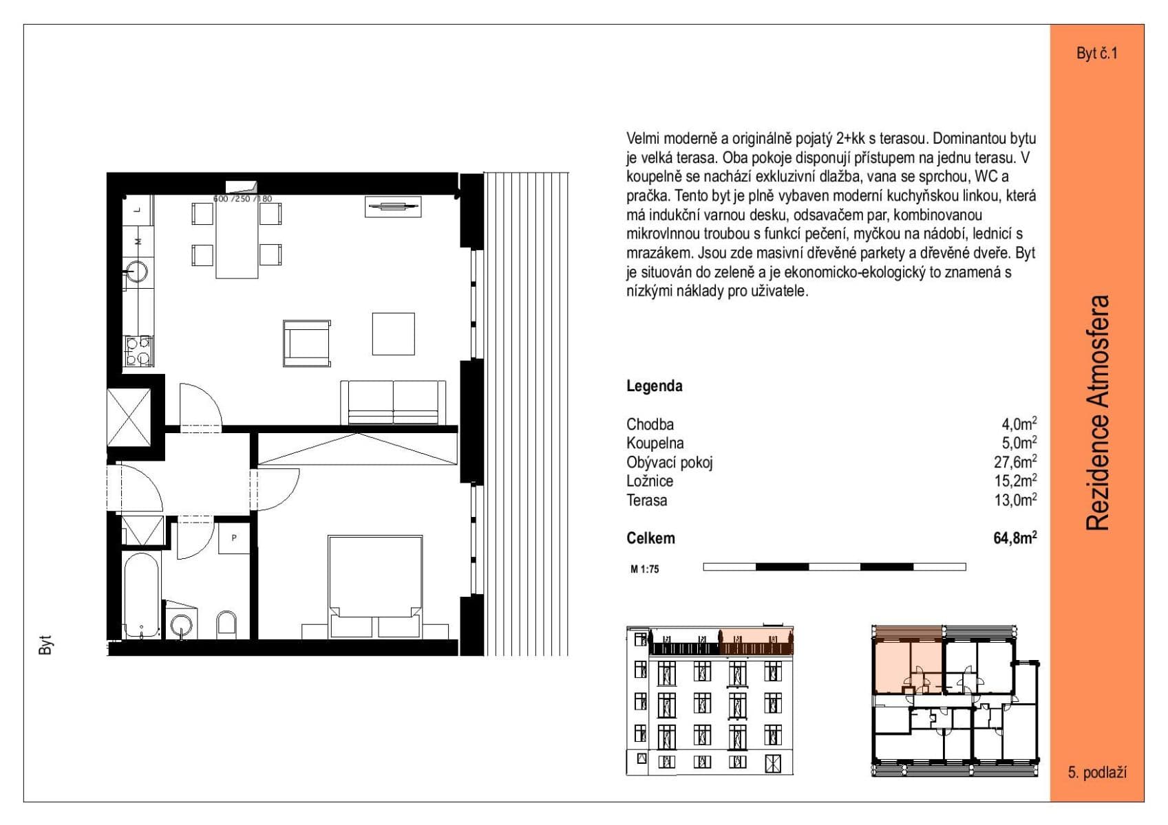 Prenájom bytu 2-izbový 52 m², Ambrožova, Praha, Praha Prenájom bytu 2-izbový 52 m², Ambrožova, Praha, Praha