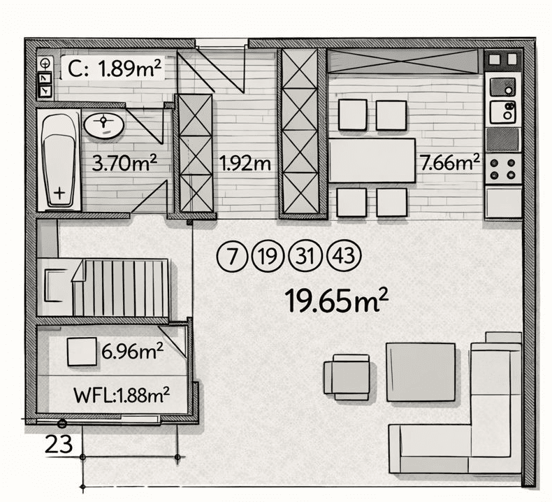 Predaj bytu 1-izbový 47 m², Neu-Ulm, Bavorsko Predaj bytu 1-izbový 47 m², Neu-Ulm, Bavorsko
