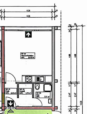 Predaj bytu 1-izbový 29 m², Erich-Ollenhauer-Straße, Düsseldorf, Severné Porýnie - Westfálsko Predaj bytu 1-izbový 29 m², Erich-Ollenhauer-Straße, Düsseldorf, Severné Porýnie - Westfálsko